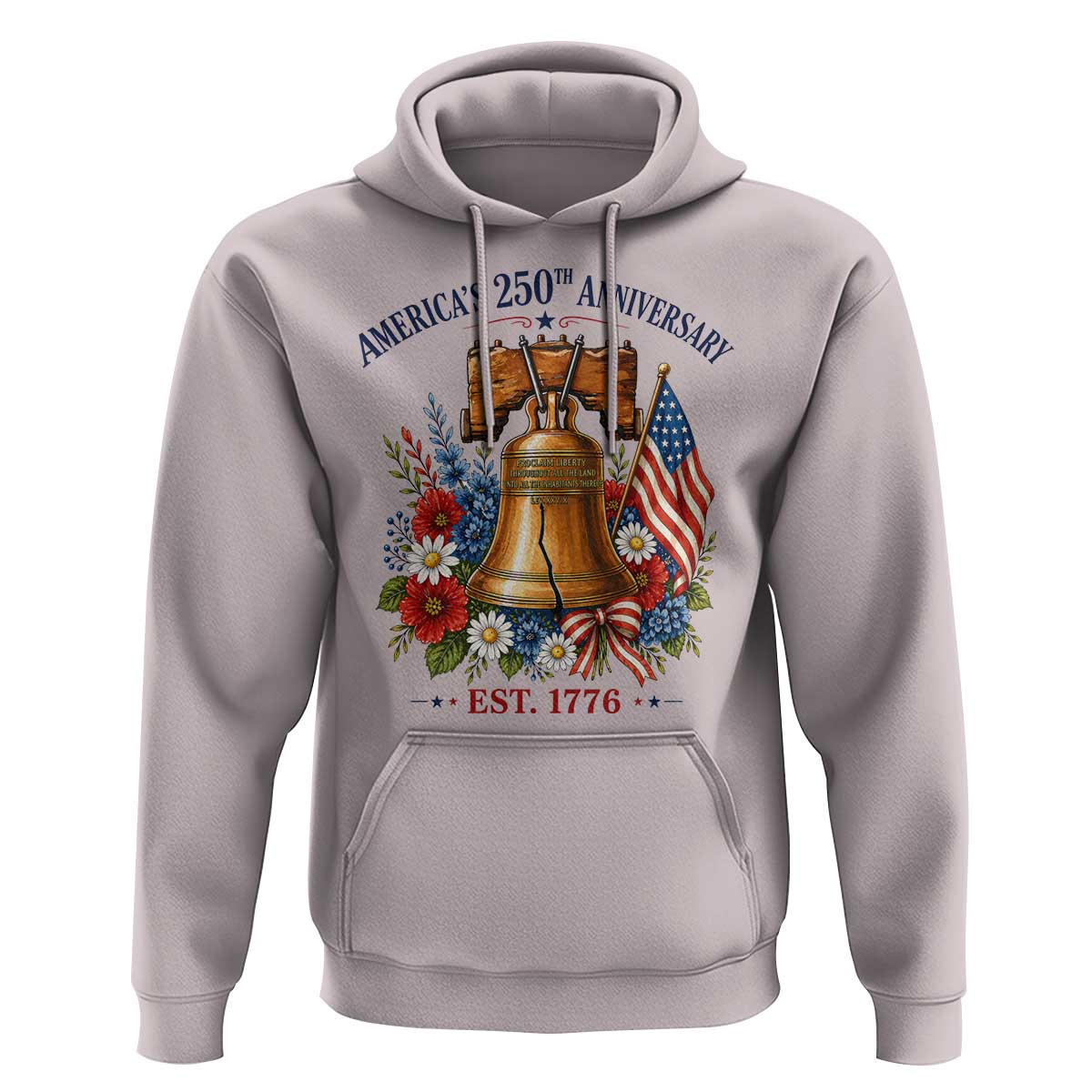 250 Anniversary Hoodie Floral Liberty Bell USA 250th American 4th July 2026