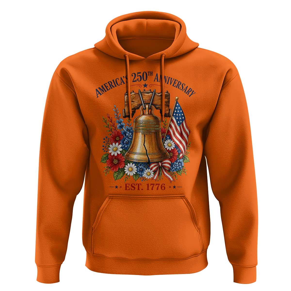 250 Anniversary Hoodie Floral Liberty Bell USA 250th American 4th July 2026