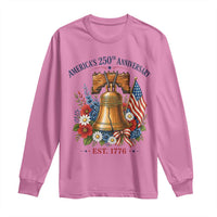 250 Anniversary Long Sleeve Shirt Floral Liberty Bell USA 250th American 4th July 2026