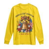 250 Anniversary Long Sleeve Shirt Floral Liberty Bell USA 250th American 4th July 2026