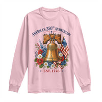 250 Anniversary Long Sleeve Shirt Floral Liberty Bell USA 250th American 4th July 2026