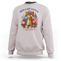 250 Anniversary Sweatshirt Floral Liberty Bell USA 250th American 4th July 2026