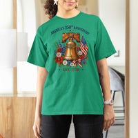 250 Anniversary T Shirt For Women Floral Liberty Bell USA 250th American 4th July 2026