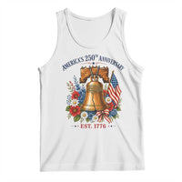 250 Anniversary Tank Top Floral Liberty Bell USA 250th American 4th July 2026