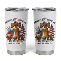 250 Anniversary Tumbler Cup Floral Liberty Bell USA 250th American 4th July 2026