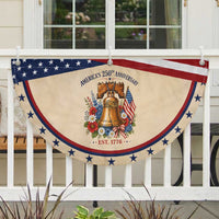 250 Anniversary Patriotic Fan Flag Floral Liberty Bell USA 250th American 4th July 2026