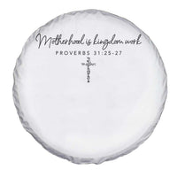Motherhood Is Kingdom Work Spare Tire Cover Christian Mom Floral Mama Mothers Day