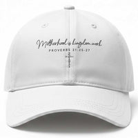 Motherhood Is Kingdom Work Baseball Cap Christian Mom Floral Mama Mothers Day