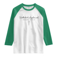 Motherhood Is Kingdom Work Raglan Shirt Christian Mom Floral Mama Mothers Day