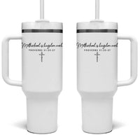Motherhood Is Kingdom Work Tumbler With Handle Christian Mom Floral Mama Mothers Day