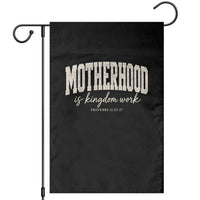 Motherhood Is Kingdom Work Garden Flag Cute Christian Mom Mothers Day Floral Jesus