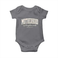 Motherhood Is Kingdom Work Baby Onesie Cute Christian Mom Mothers Day Floral Jesus