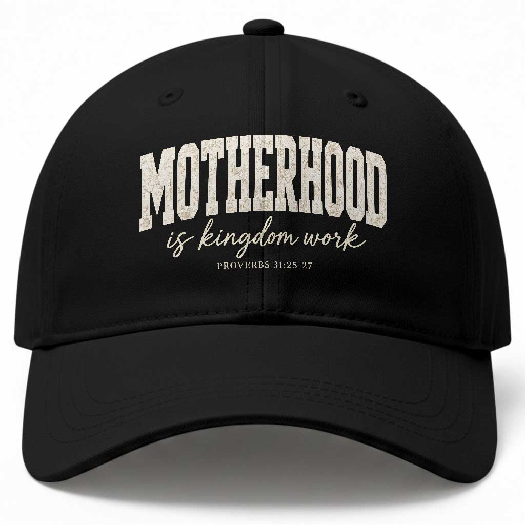 Motherhood Is Kingdom Work Baseball Cap Cute Christian Mom Mothers Day Floral Jesus