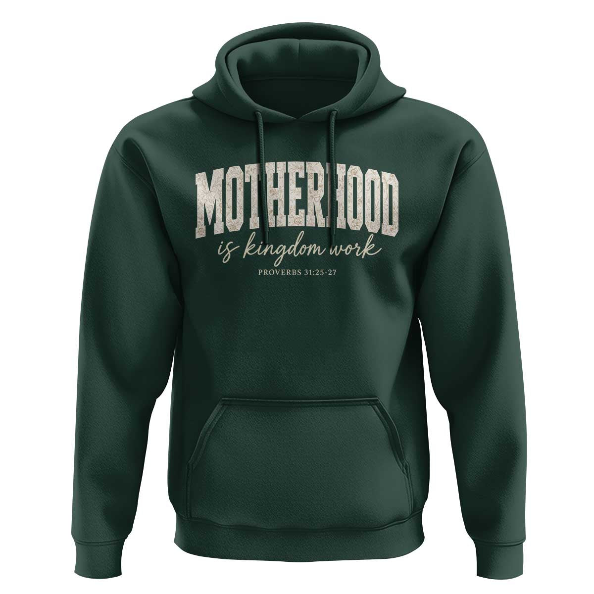 Motherhood Is Kingdom Work Hoodie Cute Christian Mom Mothers Day Floral Jesus