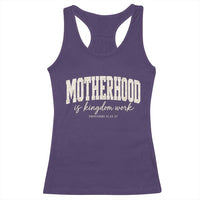 Motherhood Is Kingdom Work Racerback Tank Top Cute Christian Mom Mothers Day Floral Jesus