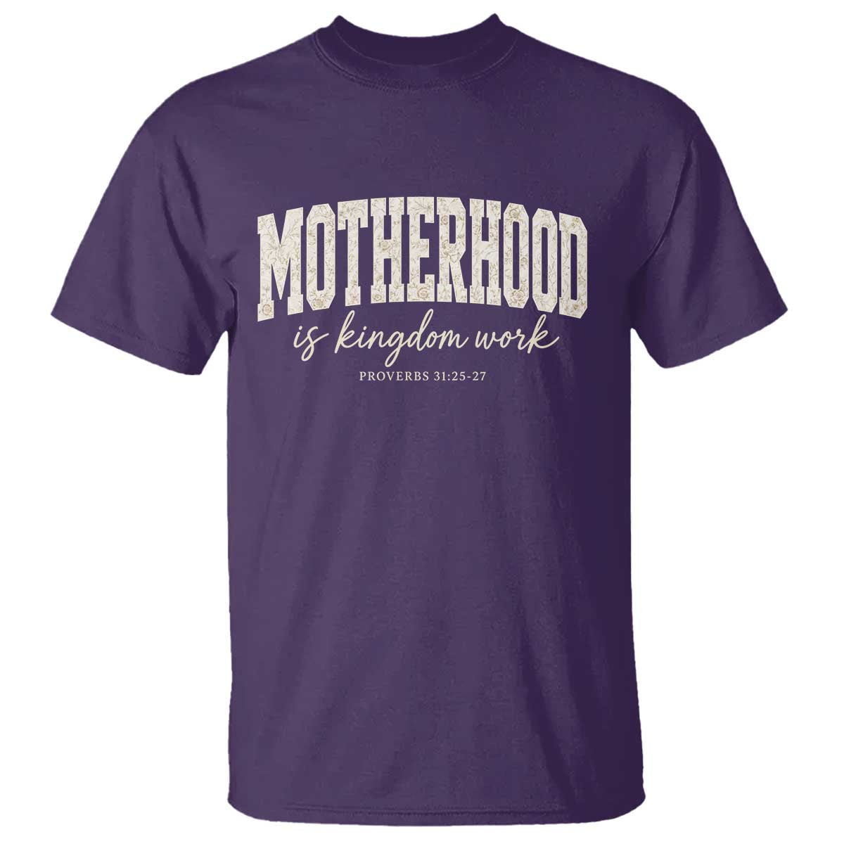 Motherhood Is Kingdom Work T Shirt Cute Christian Mom Mothers Day Floral Jesus