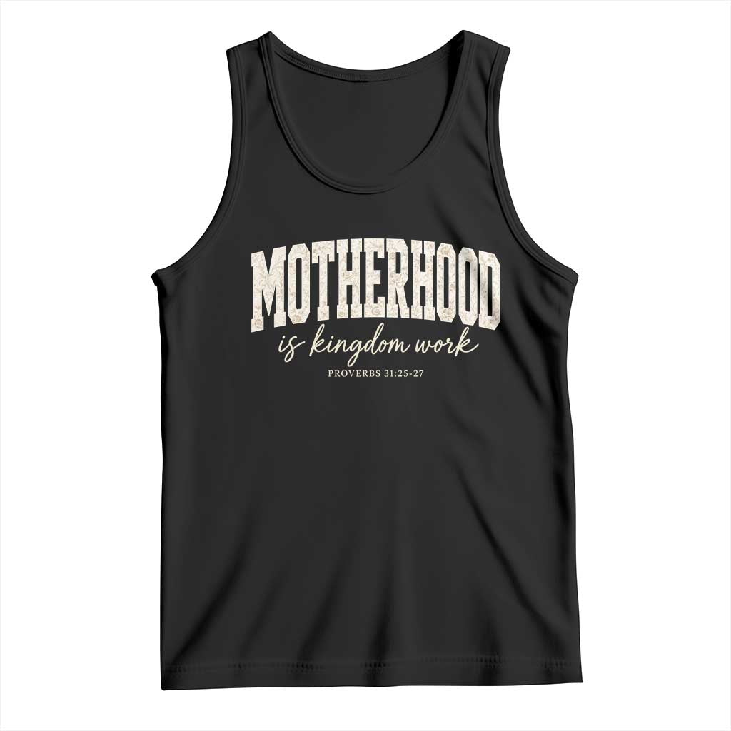 Motherhood Is Kingdom Work Tank Top Cute Christian Mom Mothers Day Floral Jesus