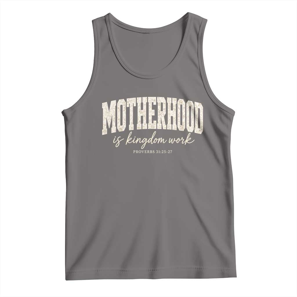 Motherhood Is Kingdom Work Tank Top Cute Christian Mom Mothers Day Floral Jesus