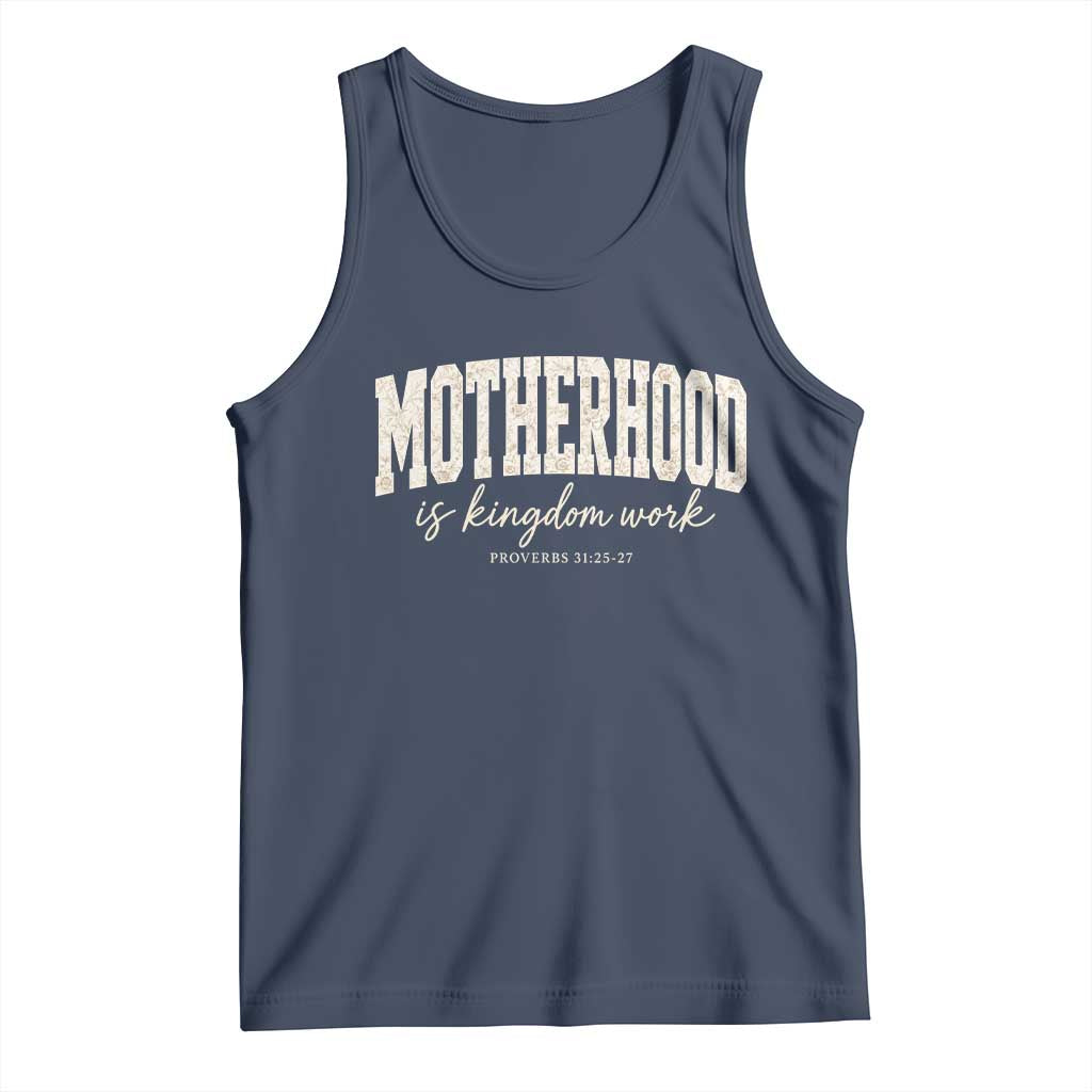 Motherhood Is Kingdom Work Tank Top Cute Christian Mom Mothers Day Floral Jesus