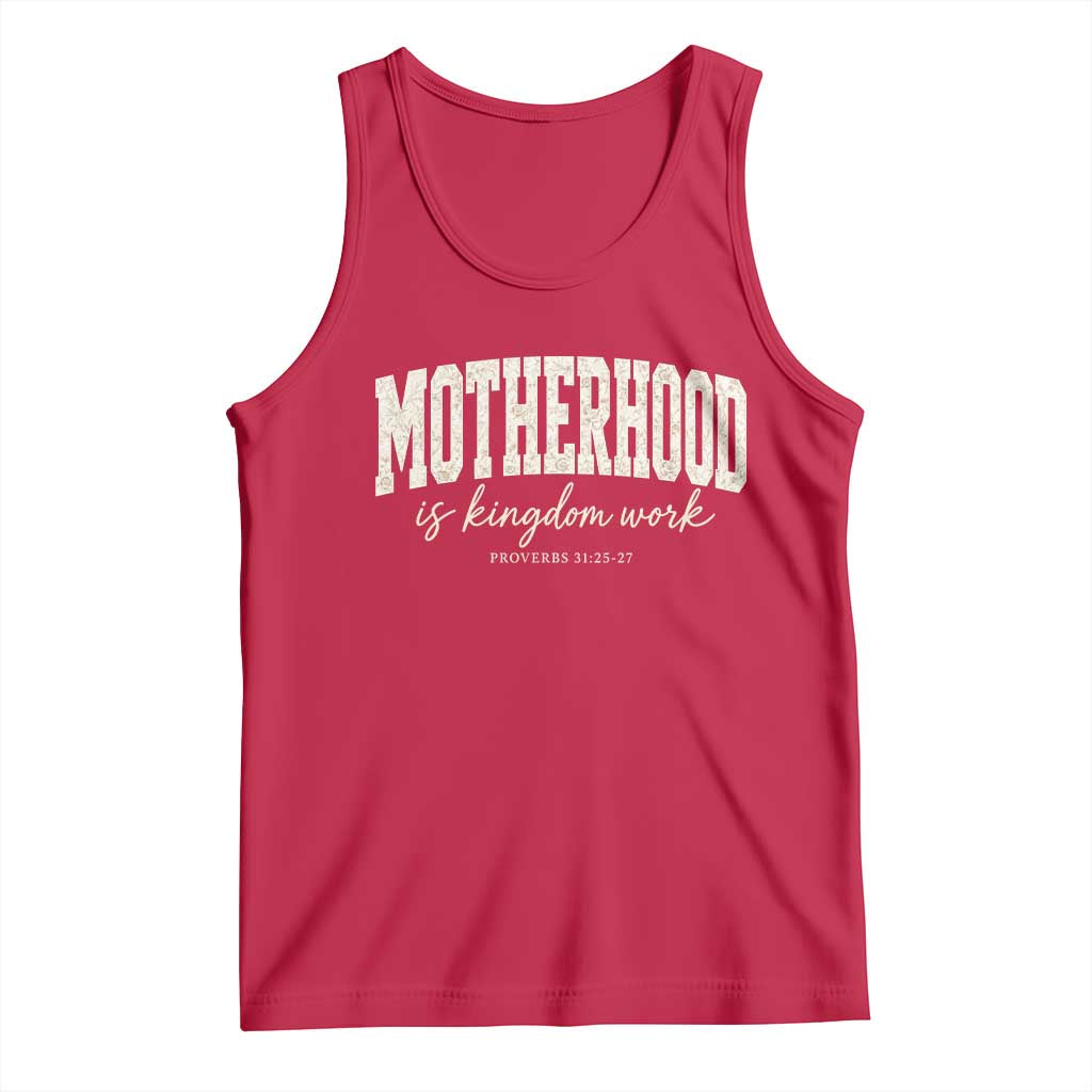 Motherhood Is Kingdom Work Tank Top Cute Christian Mom Mothers Day Floral Jesus