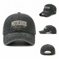 Motherhood Is Kingdom Work Washed Cotton Baseball Cap Cute Christian Mom Mothers Day Floral Jesus