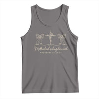 Motherhood Is Kingdom Work Tank Top Cute Christian Mom Mothers Day Coquette Bow Cross