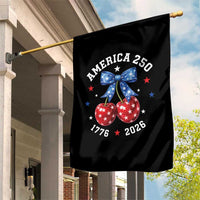 250 Anniversary USA Garden Flag Cherry Coquette Bow 4th Of July 1776 2026 250th Birthday