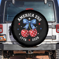 250 Anniversary USA Spare Tire Cover Cherry Coquette Bow 4th Of July 1776 2026 250th Birthday