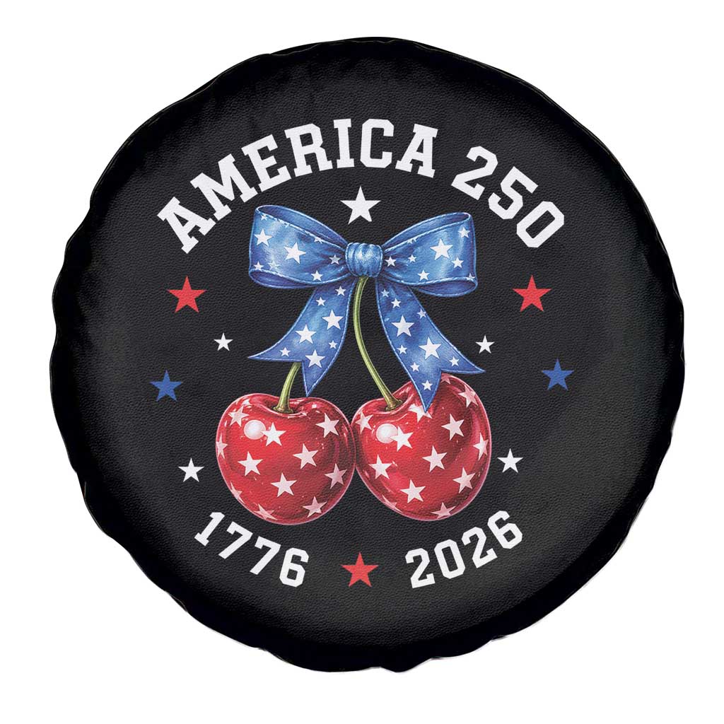 250 Anniversary USA Spare Tire Cover Cherry Coquette Bow 4th Of July 1776 2026 250th Birthday