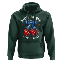 250 Anniversary USA Hoodie Cherry Coquette Bow 4th Of July 1776 2026 250th Birthday