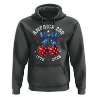 250 Anniversary USA Hoodie Cherry Coquette Bow 4th Of July 1776 2026 250th Birthday