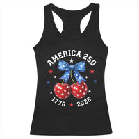 250 Anniversary USA Racerback Tank Top Cherry Coquette Bow 4th Of July 1776 2026 250th Birthday