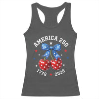 250 Anniversary USA Racerback Tank Top Cherry Coquette Bow 4th Of July 1776 2026 250th Birthday