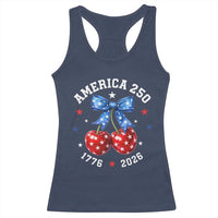 250 Anniversary USA Racerback Tank Top Cherry Coquette Bow 4th Of July 1776 2026 250th Birthday
