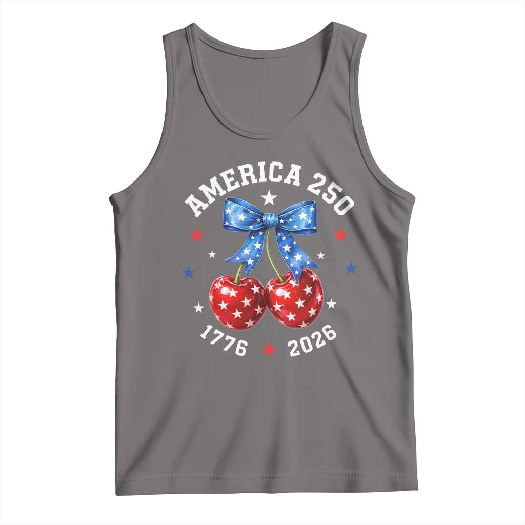 250 Anniversary USA Tank Top Cherry Coquette Bow 4th Of July 1776 2026 250th Birthday