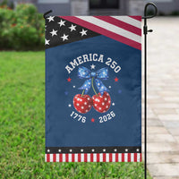 250 Anniversary USA Patriotic Garden Flag Cherry Coquette Bow 4th Of July 1776 2026 250th Birthday