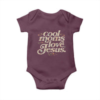 Cool Moms Love Jesus Baby Onesie Vintage Floral Boho Wildflower Christian Mama Mothers Day