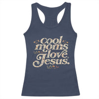 Cool Moms Love Jesus Racerback Tank Top Vintage Floral Boho Wildflower Christian Mama Mothers Day