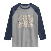 Cool Moms Love Jesus Raglan Shirt Vintage Floral Boho Wildflower Christian Mama Mothers Day