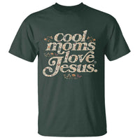 Cool Moms Love Jesus T Shirt Vintage Floral Boho Wildflower Christian Mama Mothers Day
