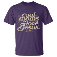 Cool Moms Love Jesus T Shirt Vintage Floral Boho Wildflower Christian Mama Mothers Day