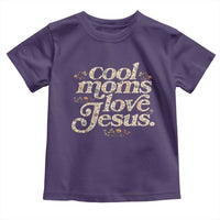 Cool Moms Love Jesus Toddler T Shirt Vintage Floral Boho Wildflower Christian Mama Mothers Day