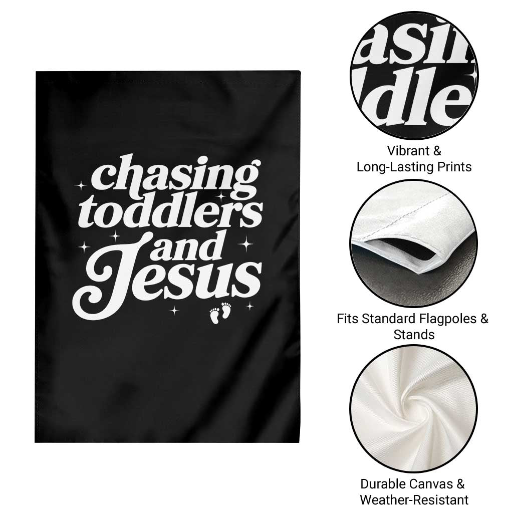 Christian Mom Garden Flag Chasing Jesus And Toddlers