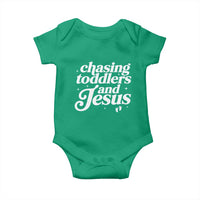 Christian Mom Baby Onesie Chasing Jesus And Toddlers