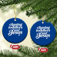 Christian Mom Ceramic Ornament Chasing Jesus And Toddlers