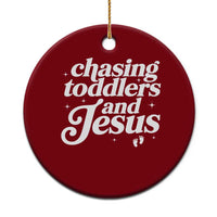 Christian Mom Ceramic Ornament Chasing Jesus And Toddlers