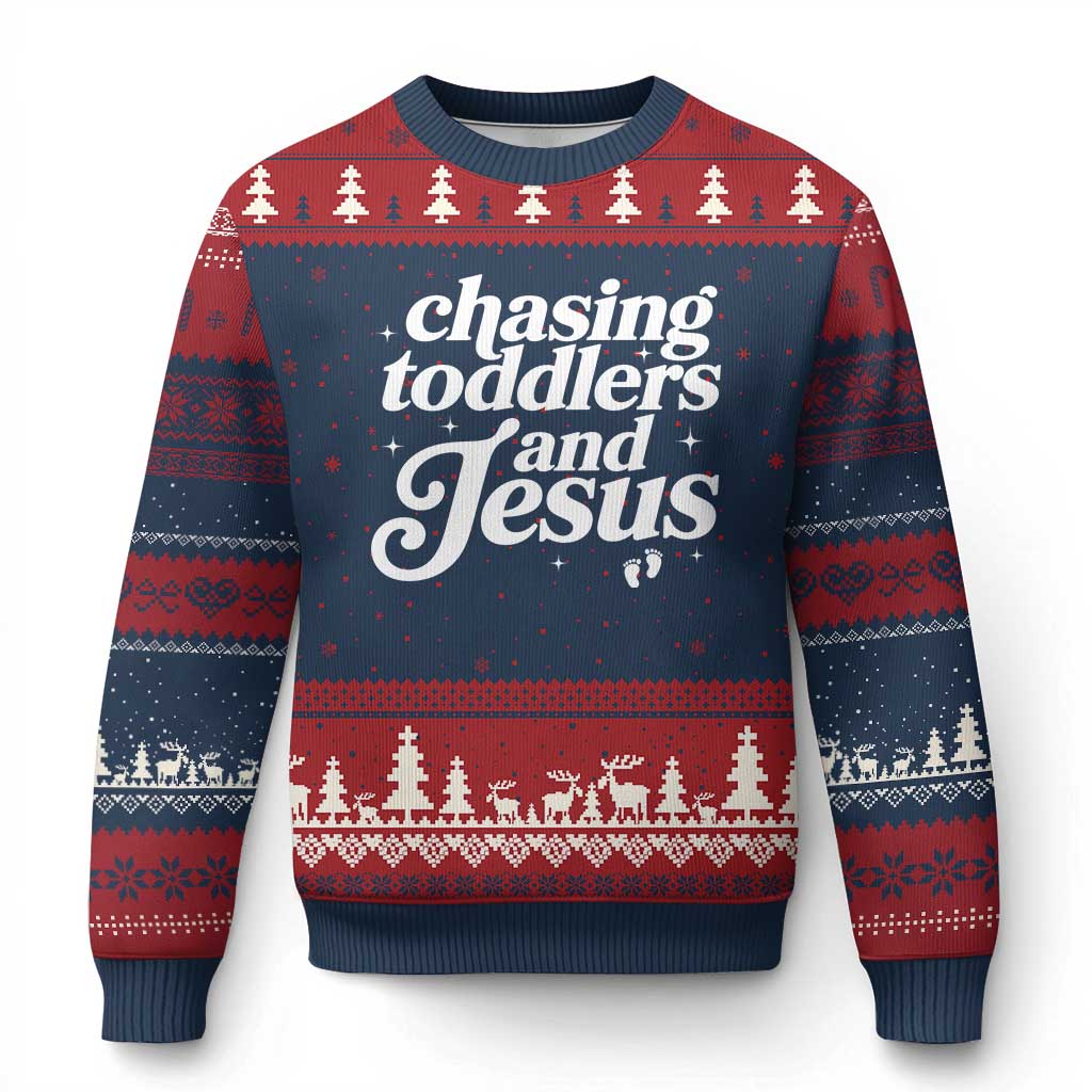 Christian Mom Ugly Christmas Sweater Chasing Jesus And Toddlers