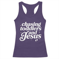 Christian Mom Racerback Tank Top Chasing Jesus And Toddlers