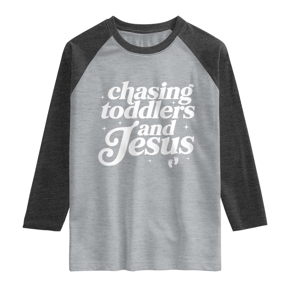 Christian Mom Raglan Shirt Chasing Jesus And Toddlers