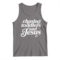 Christian Mom Tank Top Chasing Jesus And Toddlers